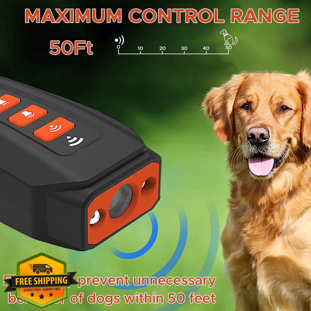 Dliben Upgraded Ultrasonic Anti Barking Device 3 Modes LED Light