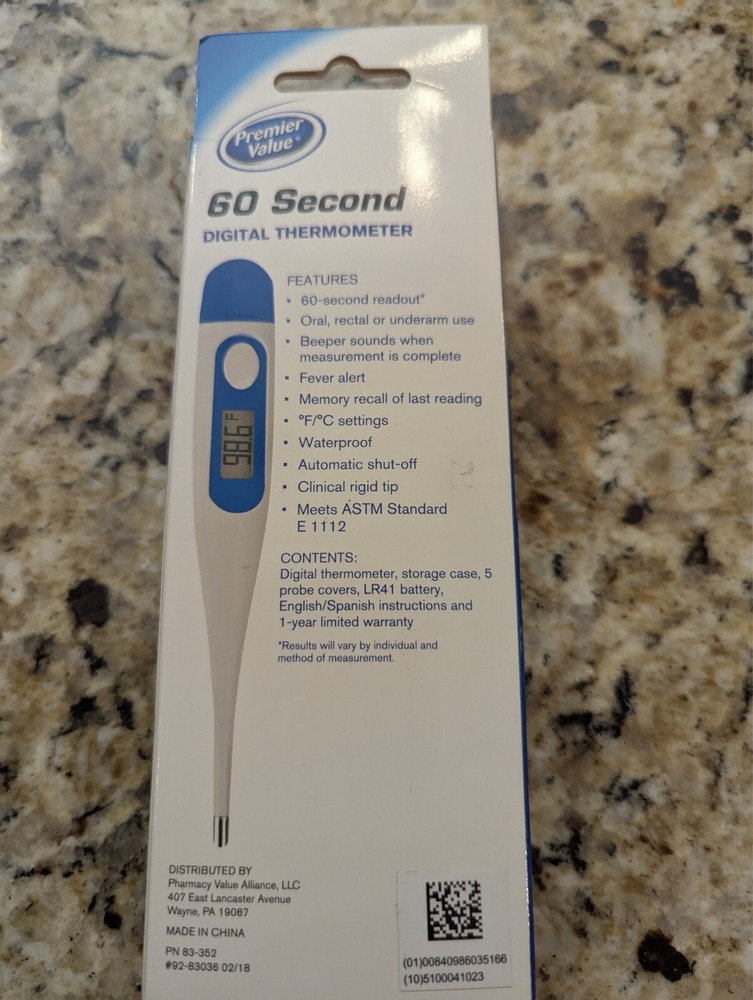 Premier Value Digital Thermometer 60 Seconds