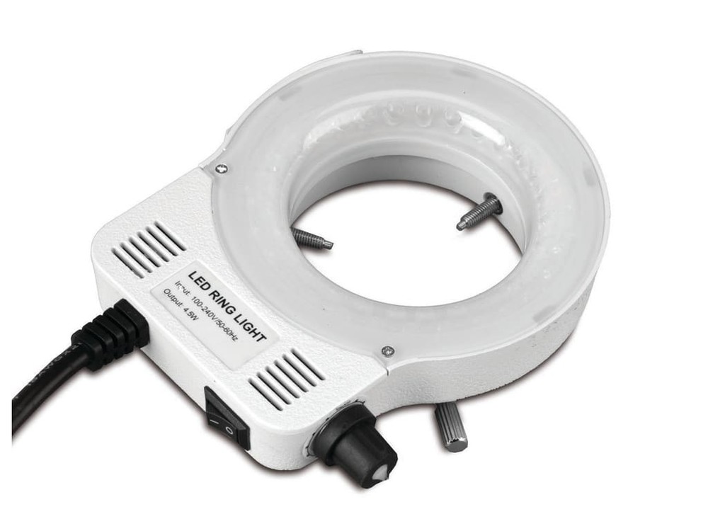 Diffused Compact LED Ring Light with Internal Intensity Control 100-240V