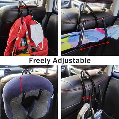 Adjustable Car Seat Headrest Hook 4 Pack Car Storage Organizer Headrest Hanger
