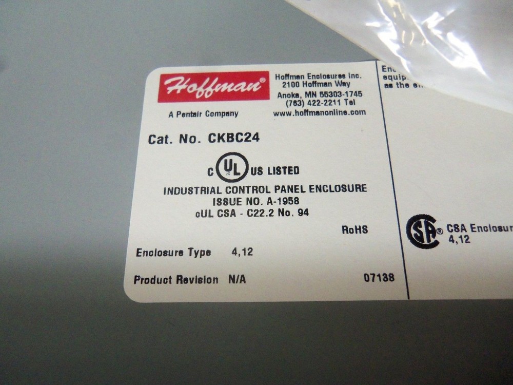 HOFFMAN CKBC24 ENCLOSURE NSMP