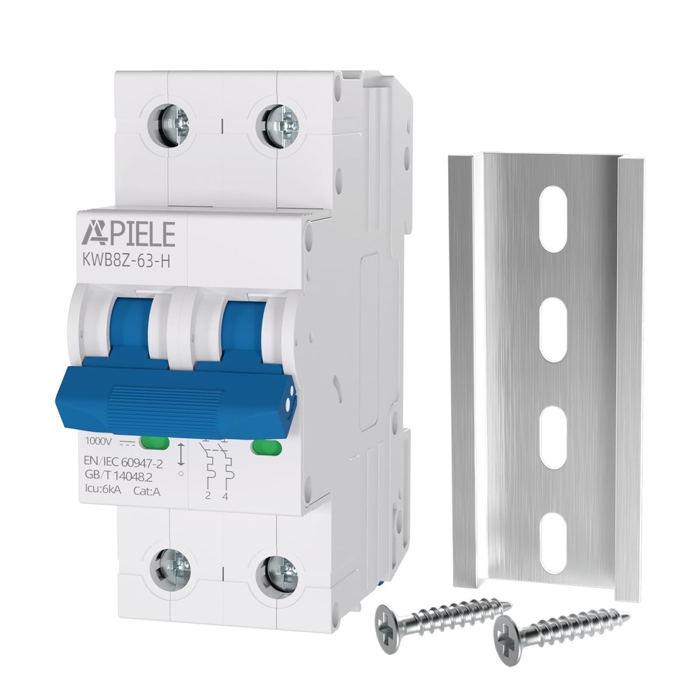 Miniature Circuit Breakers 1000V DC, 25Amp 2Pole Circuit Breaker for Solar ph