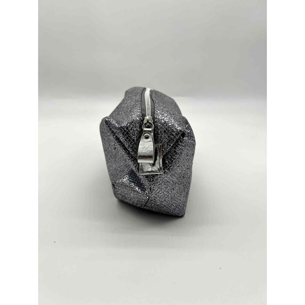 Silver Glitter Toiletry Bag