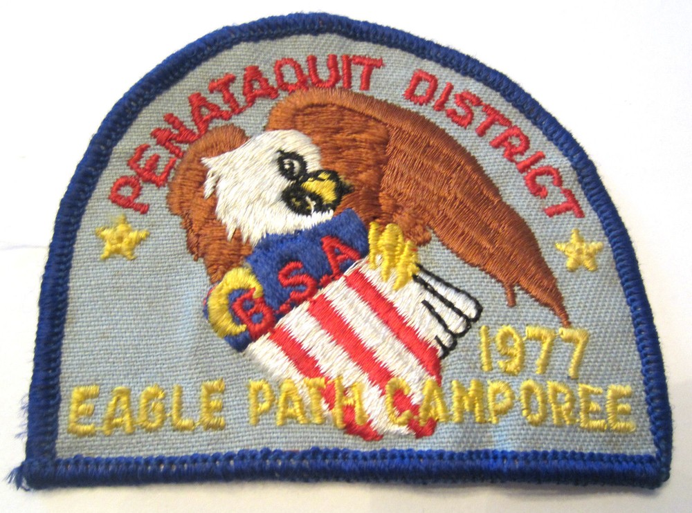 Vintage Uniform Patch Boy Scout Penataquit District Bsa Eagle Path Camporee 1977