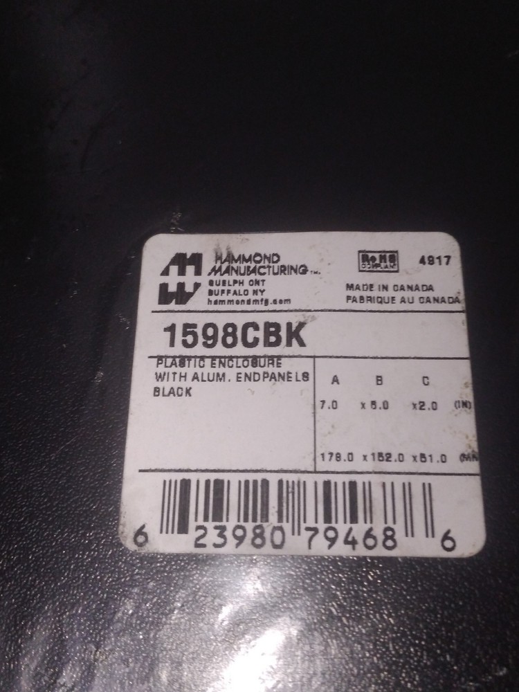 Hammond, 1598CBK Case~ Black