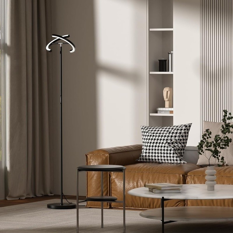 Contemporary Dimmable LED Floor Lamp Remote Touch Control Adjtable Lighting