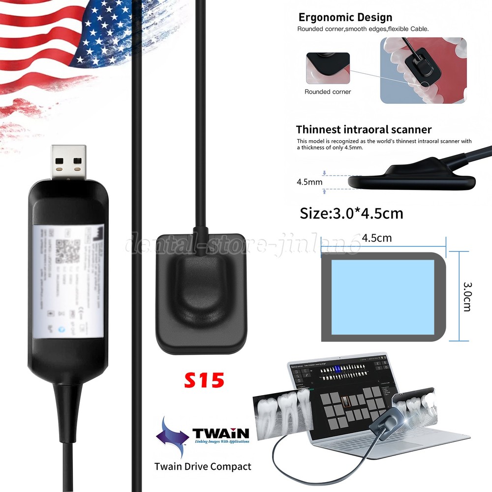 Dental Sensor Unit digital Sensor Image HD Sensor Size 1.5(TWAIN Drive Compact)