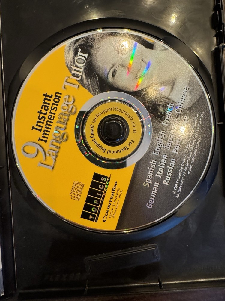 Instant Immersion Language Tutor (PC/Mac, 2001) CD-ROM – 9 Languages Euro Method