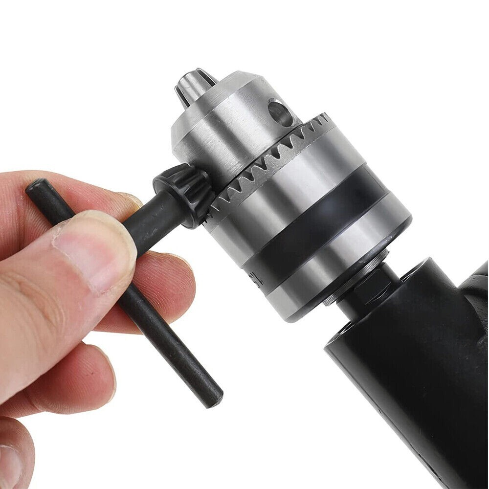 Cordless 90° Right Angle Drill Attachment Adapter Handle Chuck 3/8" Keyed Chuck