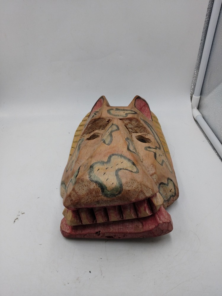 Wooden Hand Carved Giraffe Mask