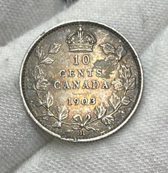 1903 Canada 10 Cents Silver Coin