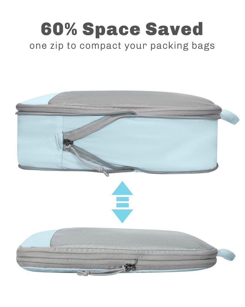 6 Set/ 4 Set/ 2 Set Compression Packing Cubes Travel Essentials Lightweight N...