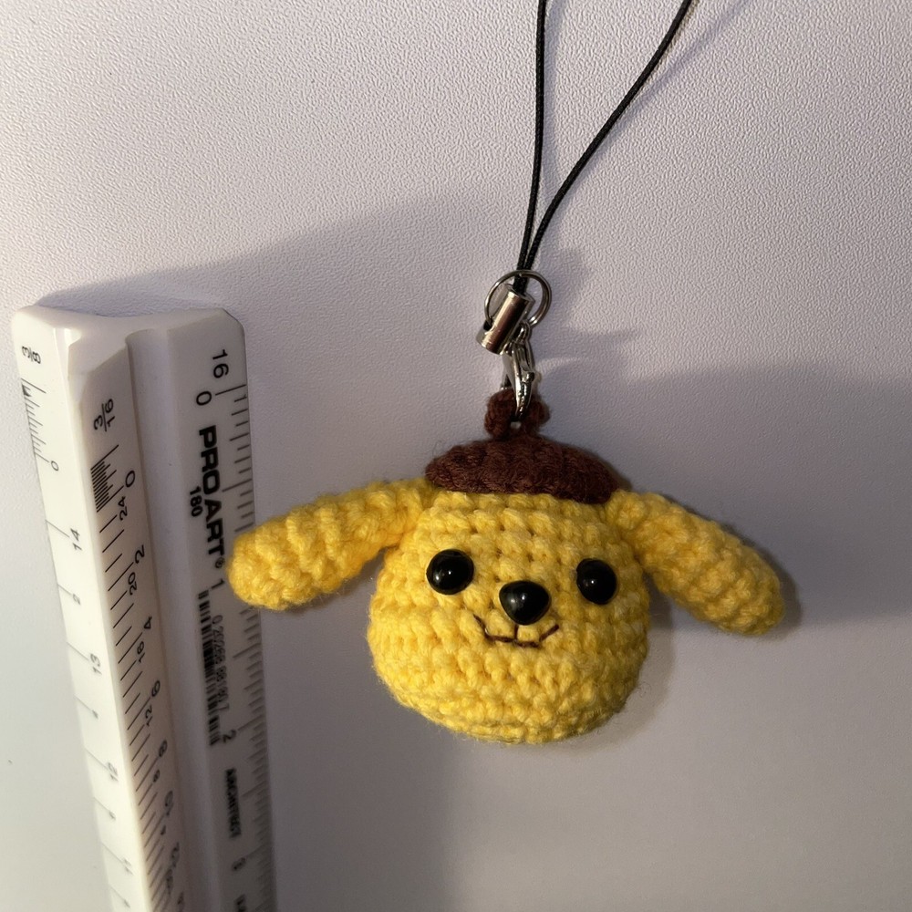 Pompompurin Crochet Phone Charm