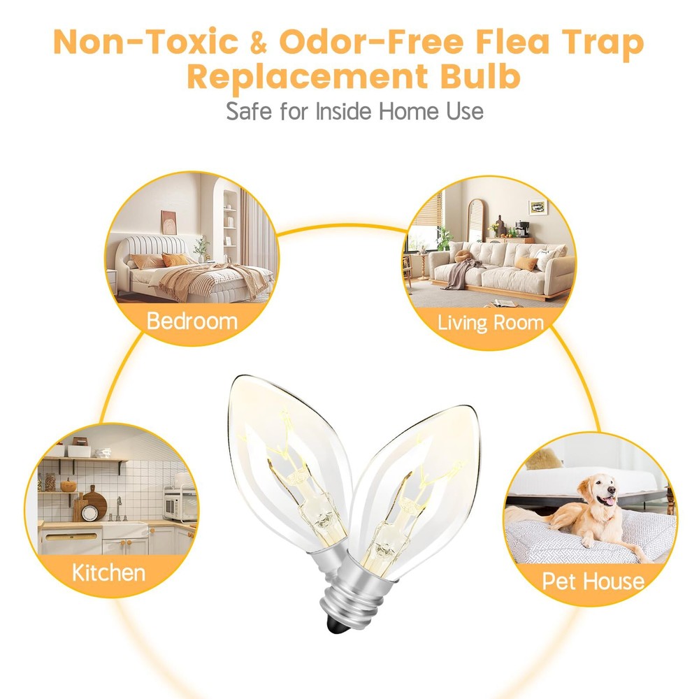 Flea Trap Light Bulb Replacement 10 Pack 7W Replacement Bulbs for Flea Traps ...