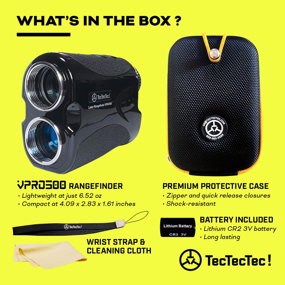 TecTecTec VPRO500 Golf Rangefinder with High-Precision Laser