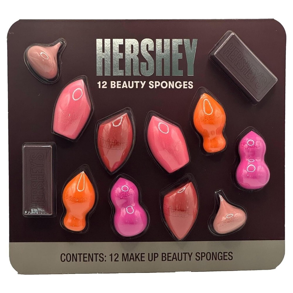 HERSHEY Make Up Beauty Blender Sponges Damp/Dry Coverage - 12 pcs