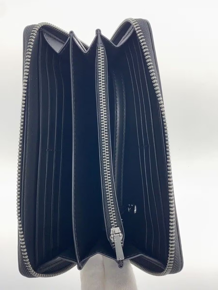 COACH Long Wallet Leather Black Men's