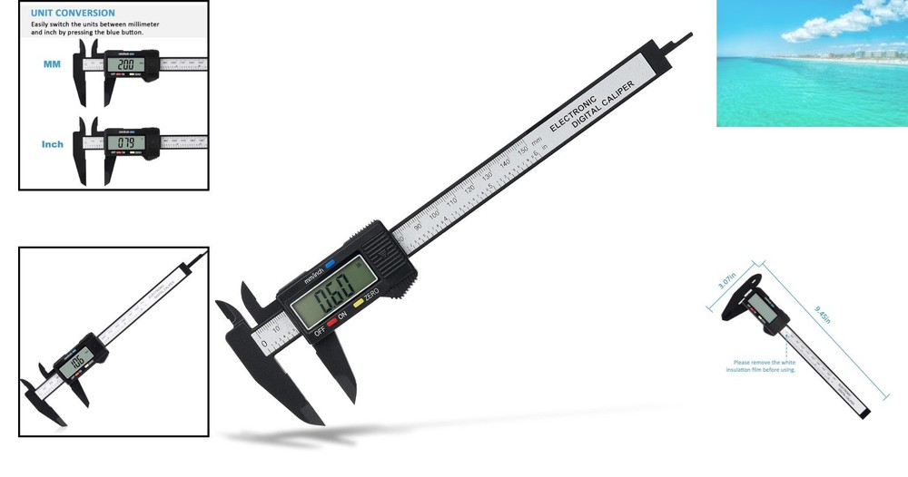0-6" Digital Caliper Tool for Accurate Measurements - Includes Auto-Off & Switch