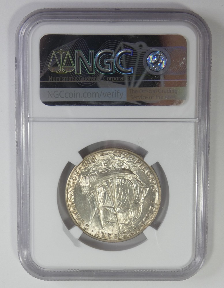 1920 Pilgrim Tercentenary Commemorative Silver Half Dollar CERTIFIED NGC MS 63