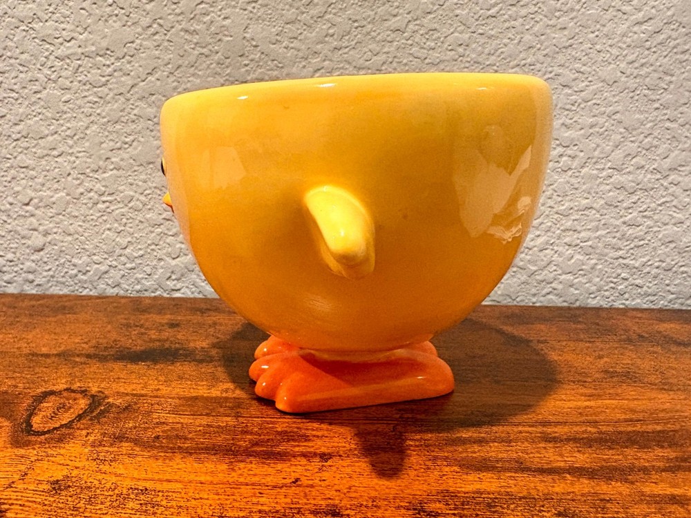 Hallmark Yellow Ceramic Chick Candy Dish / Planter Bowl – 5" | Easter Decor