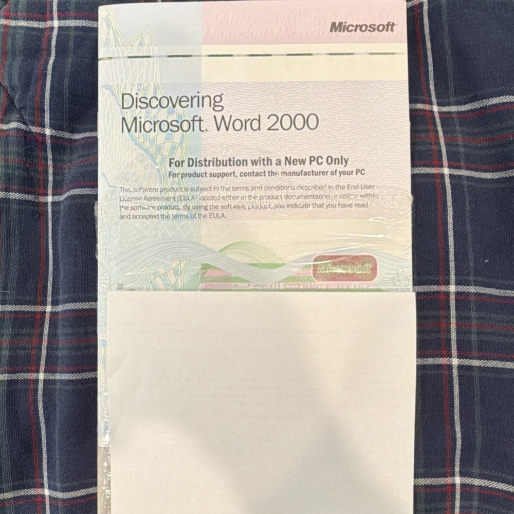 Microsoft Discovering Word 2000 Office Software Suite for New PC