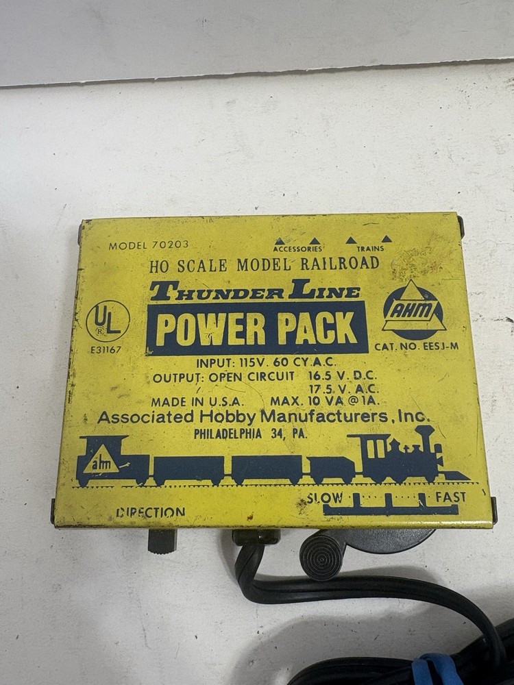 AHM Thunder Line Power Pack Transformer: HO Scale: Model 70203: Tested