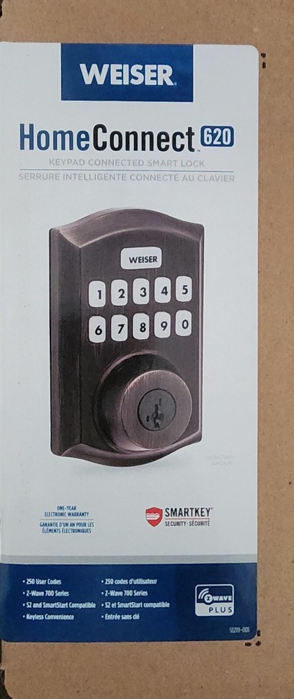 Weiser HomeConnect 620  Traditional Deadbolt with Z-Wave Technology Smart Lock