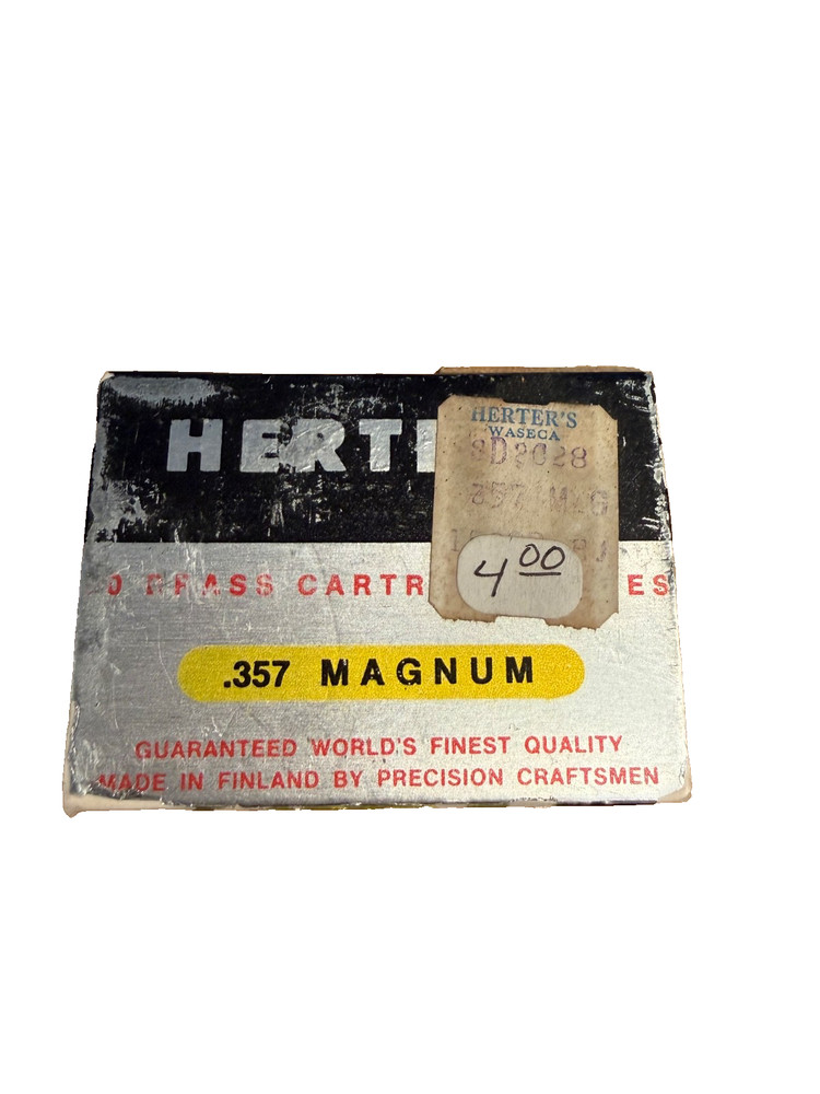 Herter's vintage empty .357 Magnum box
