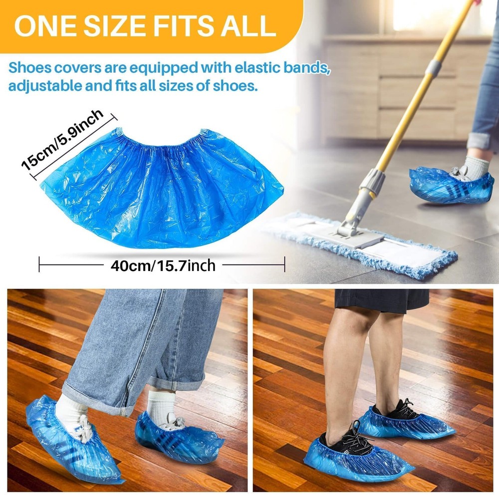 Shoe Covers - Boot Plastic Disposable 60 Pack (30 Pairs)
