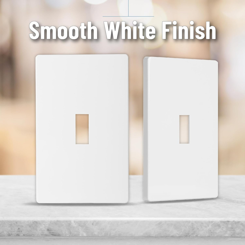 10 PCS Light Plates Switch Covers, Screwless, Toggle Switch Cover, Thermoplastic