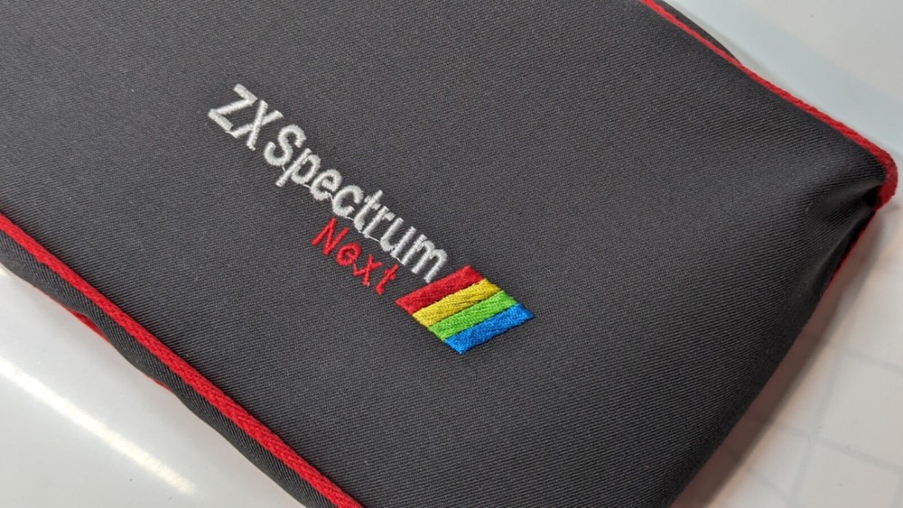ZX SPECTRUM NEXT - dust cover- graphite grey- embroidered
