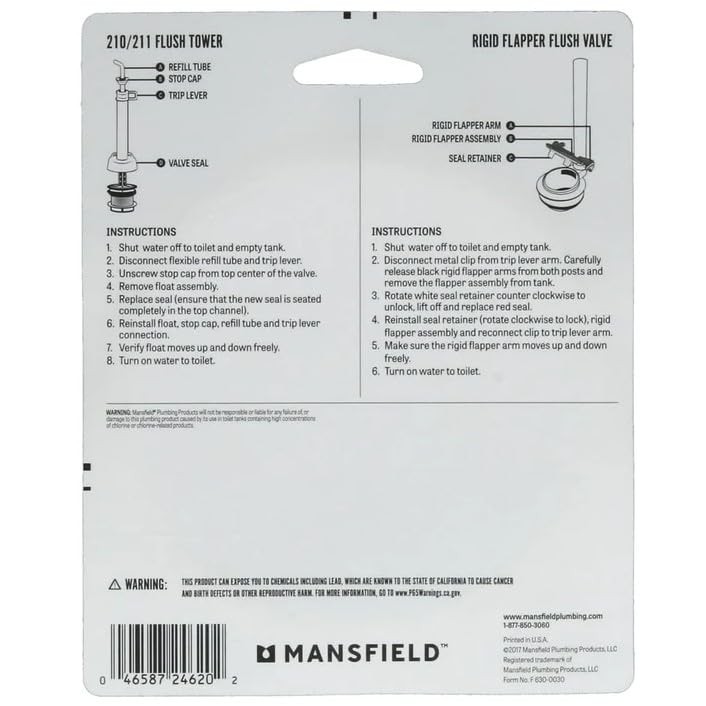Flush Valve Service Pack replacement part fits for 210/211
