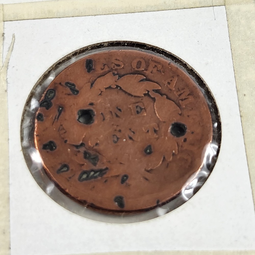 1831 Coronet Head Large Cent - Turned Button