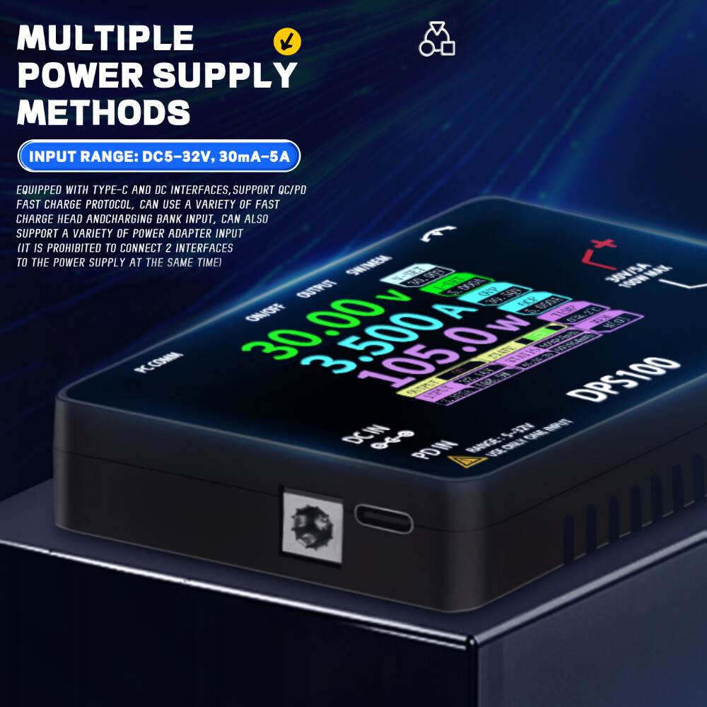 2.4in Screen Adjustable DC Current Power Supply 100W Regulated Power Supply