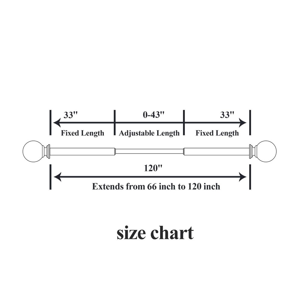 Curtain Rod,Window Curtain Rods for Windows Easy Installation,Adjustable Deco...