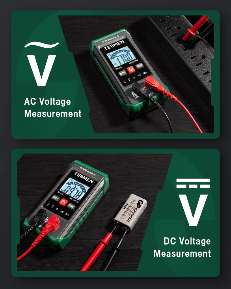 Digital Multimeter with Auto-Ranging & Non-Contact Voltage Detection