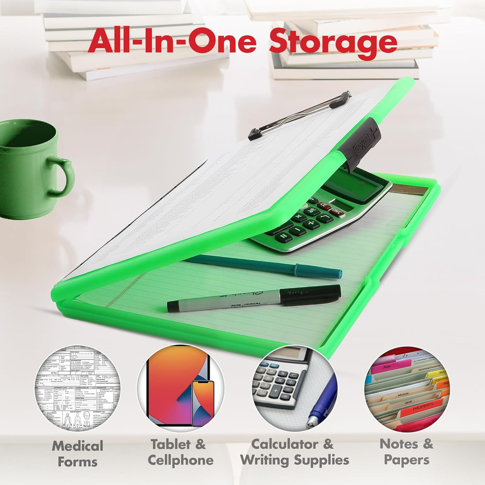 Slimcase 2 Plastic Clipboard with Storage and Side Opening