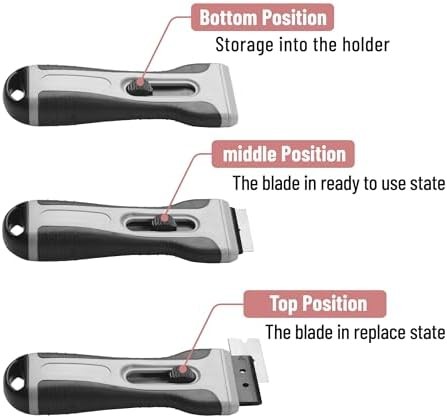Retractable razor blade scraper tool set