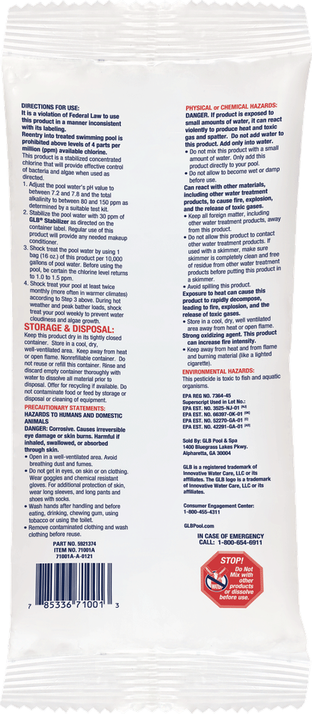 GLB Granular Chlor (1 lb)