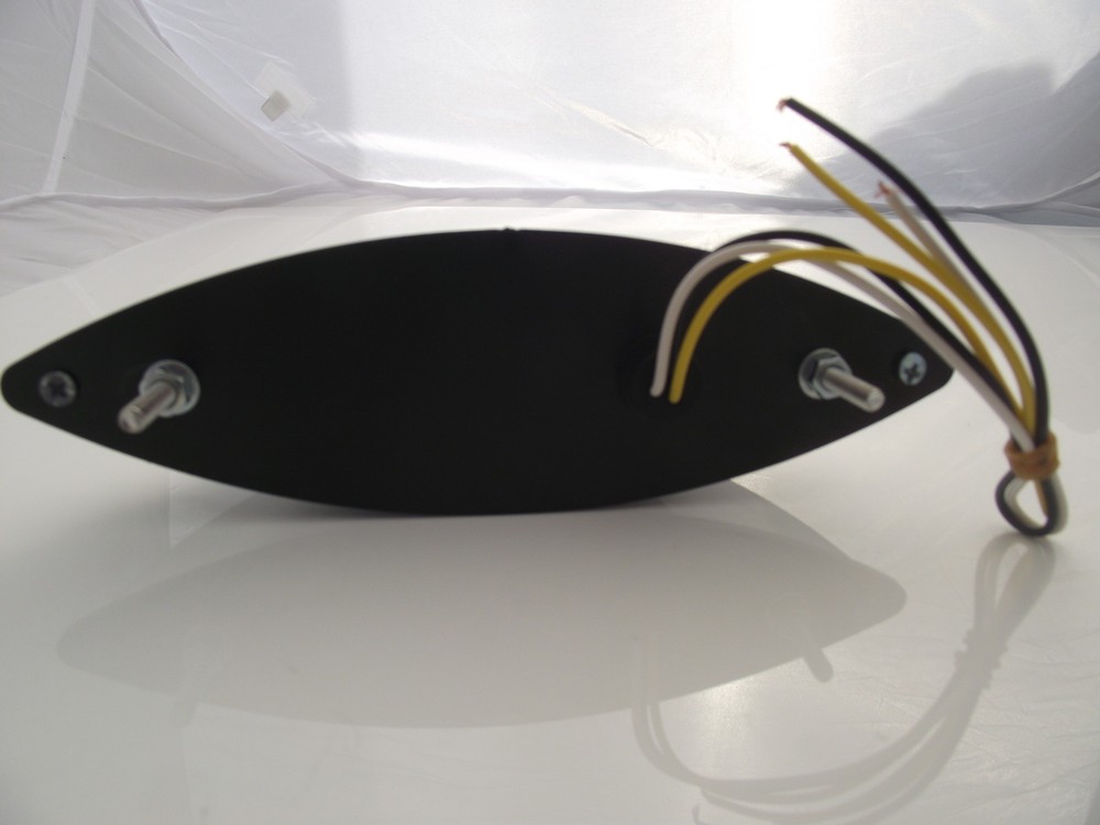 LED rear light oval chrome with integral indicators custom