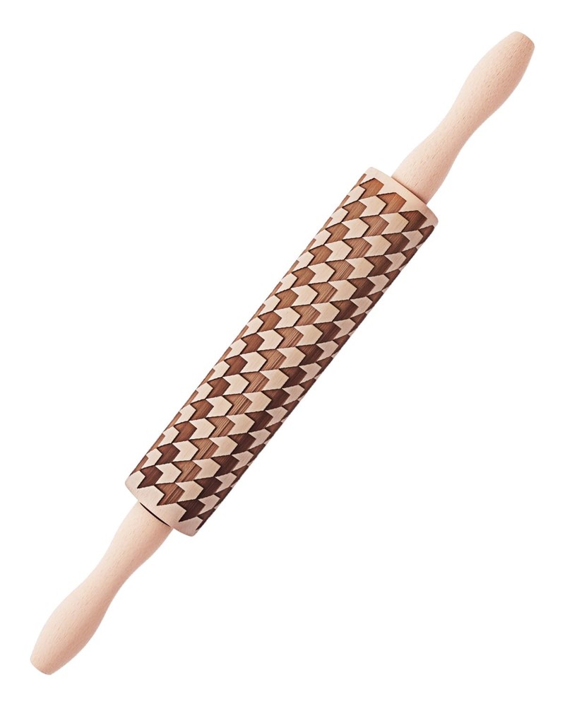 Clay Modeling Pattern Rollers Kit, Wooden Polymer Clay Texture Roller for Pot...