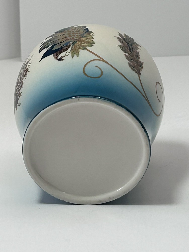 Feathered Flowers Sugar Jar With Cover