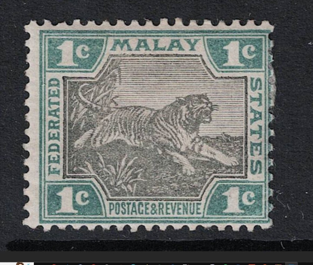 Malaya SG# 15 Mint Light Hinged (Black) - S19364