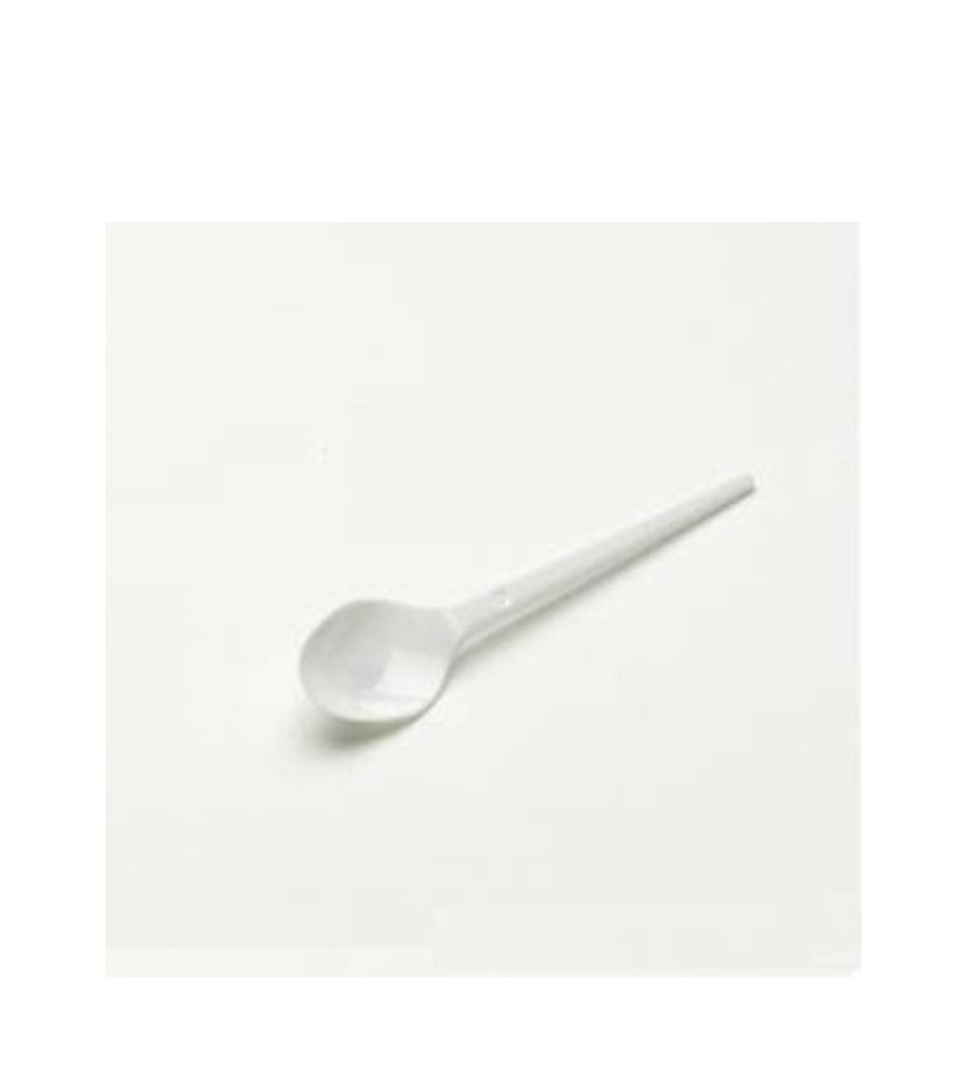 White Plastic Tea Spoons, 100 Per Pack,Disposable/reusable