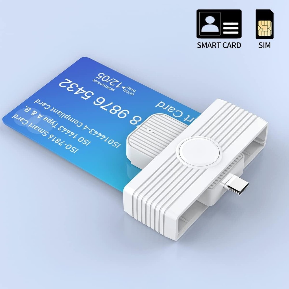 Type C CAC Reader, DOD Military USB C Common Access CAC Card Reader, USB Smart-f