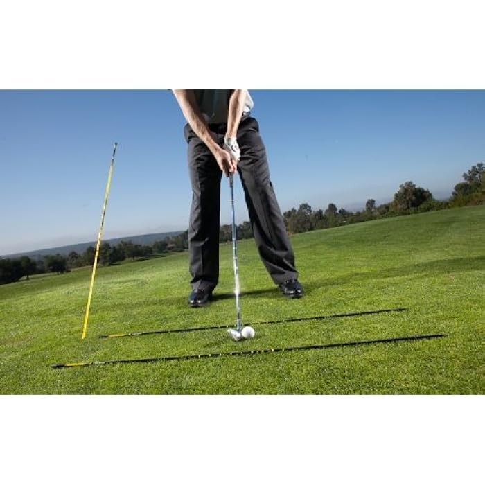 SKLZ Golf Alignment Sticks Training Aid - Improve Stance, Swing, Accuracy (3-Pac