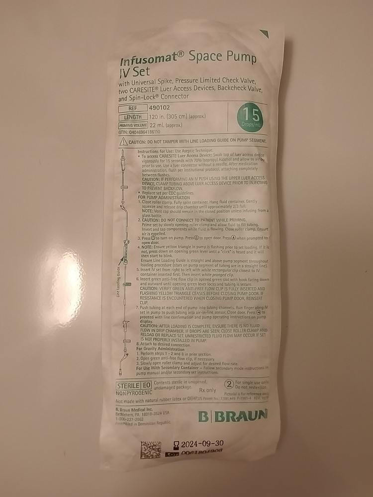 Braun 490102 Space Pump IV Set