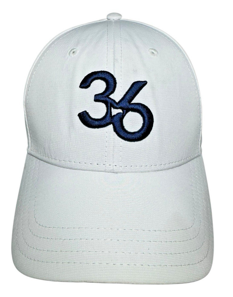 Operation 36 Golf Pukka Performance Hat White Adjustable Strapback Dri-Fit Style