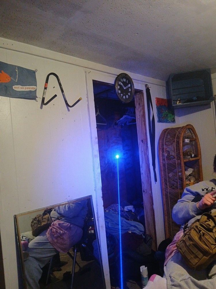 5 Watt High Power Blue Burning Laser Pointer Adjustable Visible Beam Dot Light