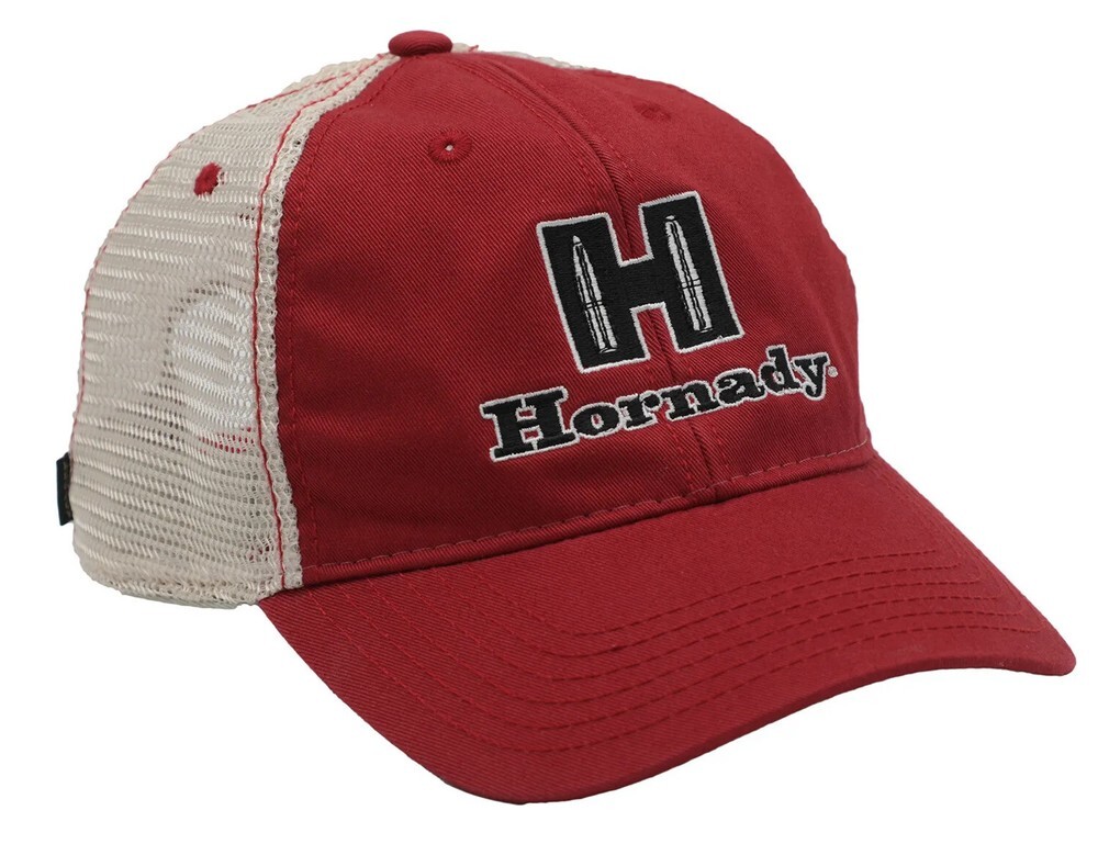 Hornady Snapback Mesh Cap White - Red Structured One Size - 99231